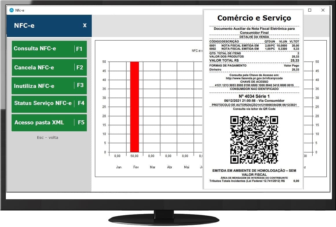 Tela emissor NFC-e